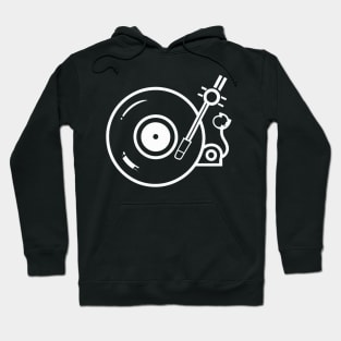 Vintage Record Player Illustration // Vinyl Lover Hoodie